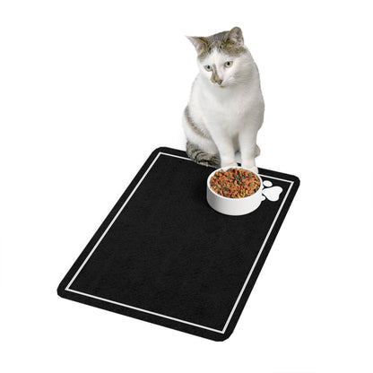 Pet Feeding Dog Food Mat-Dog Mat for Food and Water-No Stains Quick Dry Dog Water Dispenser Mat-Pet Supplies-Dog Placemat Dog Water Bowl for Messy Drinkers 12x18