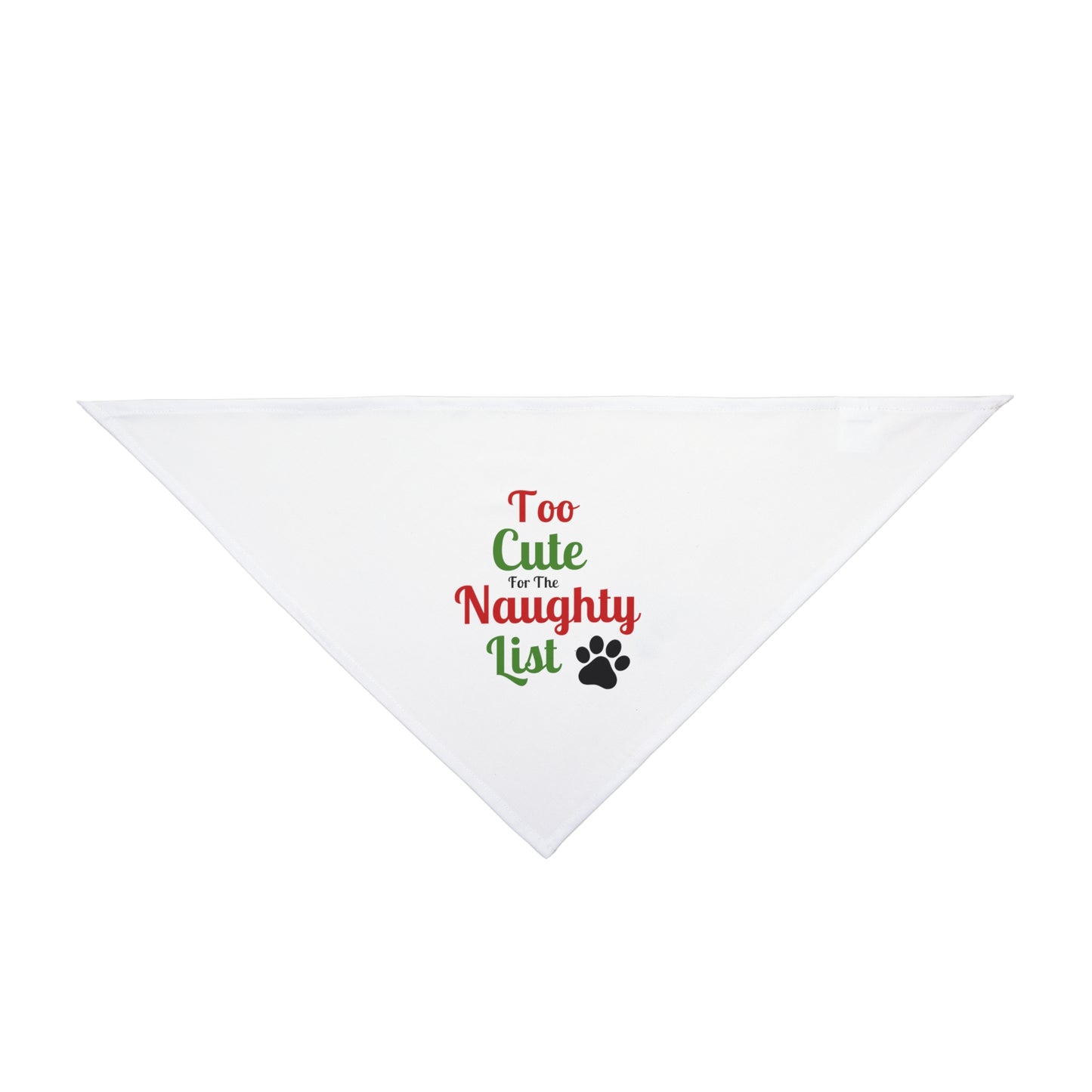 Pawsitively Adorable Christmas Bandana - 'Too Cute for the Naughty List'