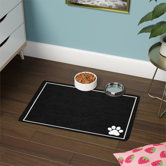 Pet Feeding Dog Food Mat-Dog Mat for Food and Water-No Stains Quick Dry Dog Water Dispenser Mat-Pet Supplies-Dog Placemat Dog Water Bowl for Messy Drinkers 12x18